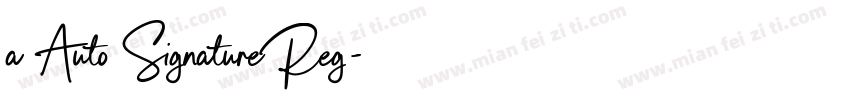 a Auto Signature Reg字体转换